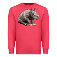 Cardinal Baby Rhino Illustrations Premium Sweatshirt - LillyAllenDesigns