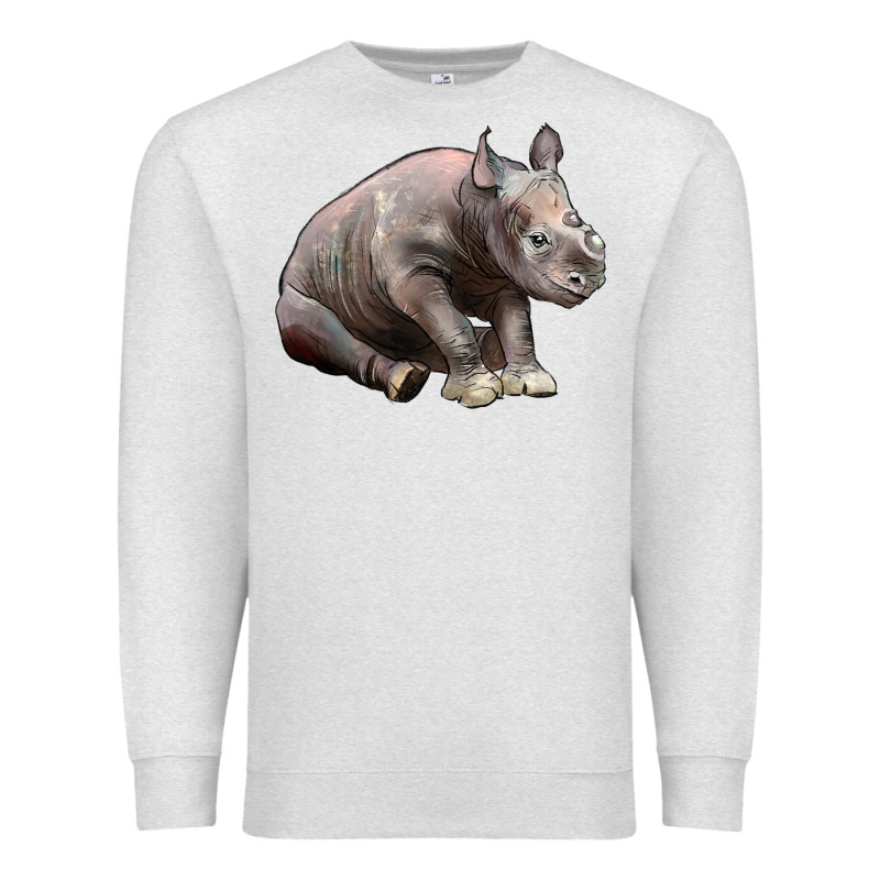 Baby Rhino Illustrations Premium Sweatshirt by LillyAllenDesigns | Teevron