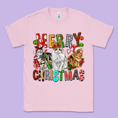 Merry Christmas Cats Classic Tee Designed By Fadigitalartstudio