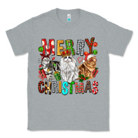 Heather Grey Merry christmas cats Classic Tee - FaDigitalArtStudio