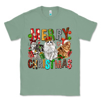 Sage Merry christmas cats Classic Tee - FaDigitalArtStudio