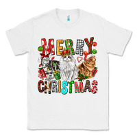 White Merry christmas cats Classic Tee - FaDigitalArtStudio