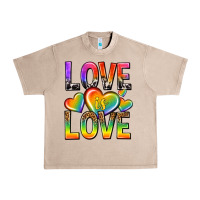 French Oak love is love with hearts Urban Heavy Tee - texasbilliewilder