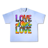 Grape Ice love is love with hearts Urban Heavy Tee - texasbilliewilder