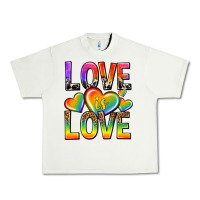 Pistachio love is love with hearts Urban Heavy Tee - texasbilliewilder