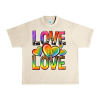 Sandshell love is love with hearts Urban Heavy Tee - texasbilliewilder