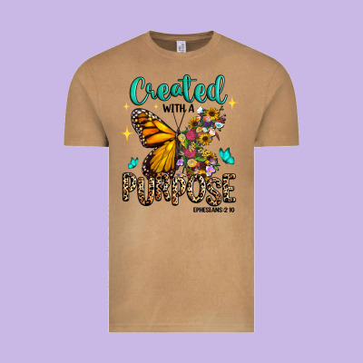 Vintage Tee created with a purpose ephesians 2 10