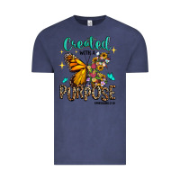Vintage Denim created with a purpose ephesians 2 10 Vintage Tee - RanaPortraitStore