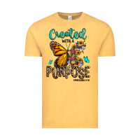 Vintage Mustard created with a purpose ephesians 2 10 Vintage Tee - RanaPortraitStore
