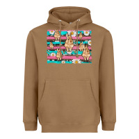 Toasted Coconut easter bunny with daisy and turquoise cowhide leopard  background Heavyweight Hoodie - Artiststas