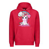 Cardinal cute unicorn and rainbow Premium Hoodie - NancyCooperArtShop