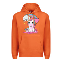 Carrot cute unicorn and rainbow Premium Hoodie - NancyCooperArtShop
