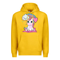 Lemon cute unicorn and rainbow Premium Hoodie - NancyCooperArtShop