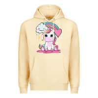 Pina Colada cute unicorn and rainbow Premium Hoodie - NancyCooperArtShop