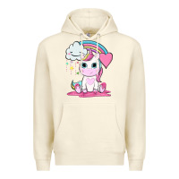 Sandshell cute unicorn and rainbow Premium Hoodie - NancyCooperArtShop
