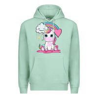 Seafoam cute unicorn and rainbow Premium Hoodie - NancyCooperArtShop