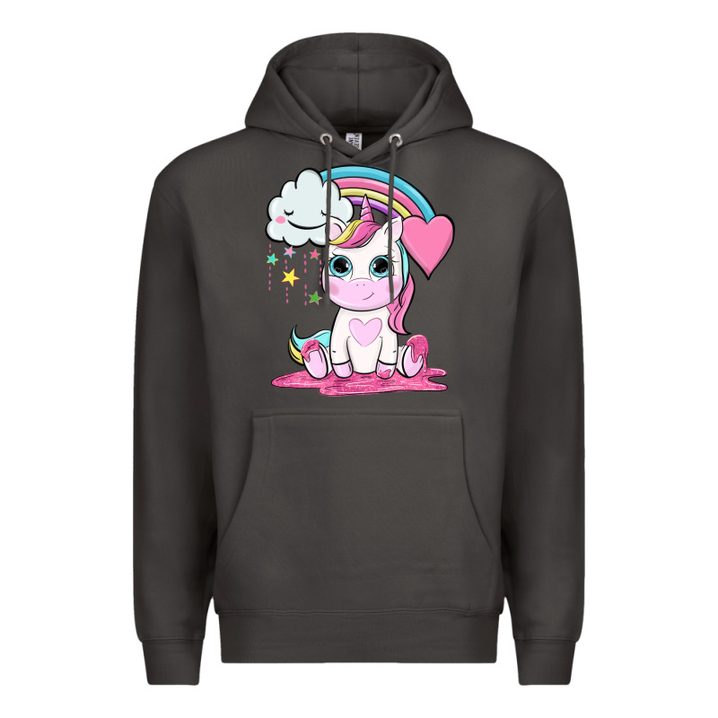 Cute Unicorn And Rainbow Premium Hoodie by NancyCooperArtShop | Teevron