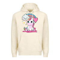 Tofu cute unicorn and rainbow Premium Hoodie - NancyCooperArtShop