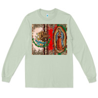 Matcha Virgin Mary Mexican Flag Long Sleeve Tee - CTS Tumbler Store