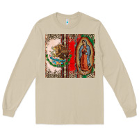 Mushroom Virgin Mary Mexican Flag Long Sleeve Tee - CTS Tumbler Store