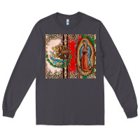 Smoke Virgin Mary Mexican Flag Long Sleeve Tee - CTS Tumbler Store