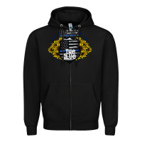 Black back the blue Zipper Hoodie - CowhideDigitalArt