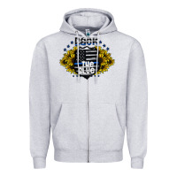 Back The Blue Zipper Hoodie | Teevron