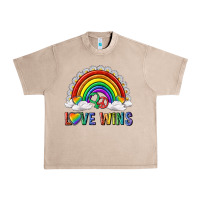 French Oak love wins with daisy and heart Urban Heavy Tee - texasbilliewilder