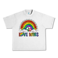 Lunar Rock love wins with daisy and heart Urban Heavy Tee - texasbilliewilder