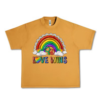Love Wins With Daisy And Heart Urban Heavy Tee | Teevron