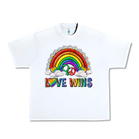 White love wins with daisy and heart Urban Heavy Tee - texasbilliewilder