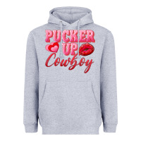 Heather Grey pucker up cowboy Heavyweight Hoodie - AdoDesignShop