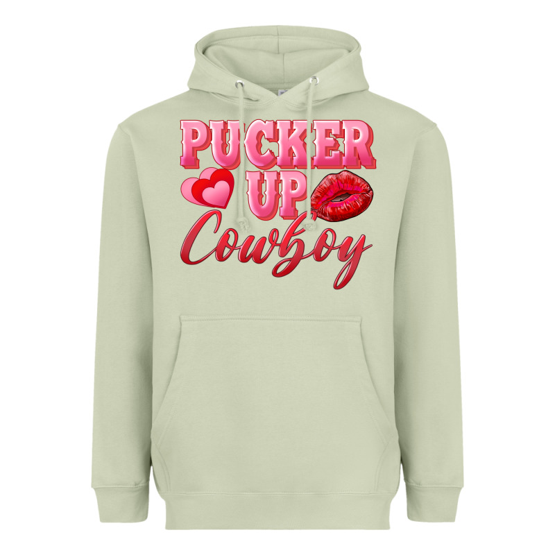 Pucker Up Cowboy Heavyweight Hoodie by AdoDesignShop | Teevron