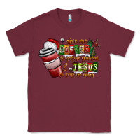 Burgundy Coffee  Jesus Classic Tee - CowhideDigitalArt