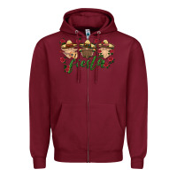 Burgundy fiesta mexico gnome Zipper Hoodie - HRA Design Shop