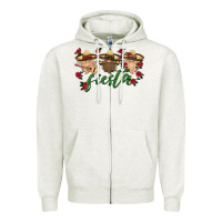 Oatmeal Heather fiesta mexico gnome Zipper Hoodie - HRA Design Shop