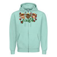 Seafoam fiesta mexico gnome Zipper Hoodie - HRA Design Shop