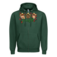 Sports Green fiesta mexico gnome Zipper Hoodie - HRA Design Shop