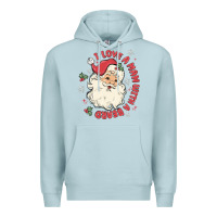 Blue Mist i love a man with a beard Premium Hoodie - MaliasSmallBusiness