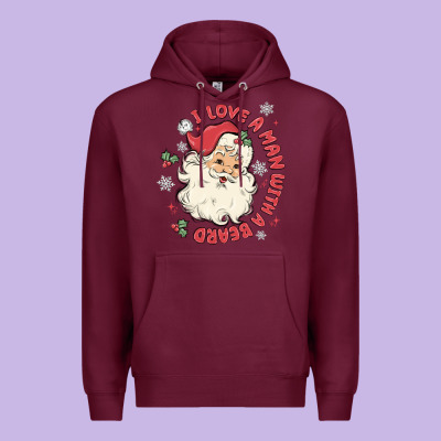 I Love A Man With A Beard Premium Hoodie Designed By Maliassmallbusiness