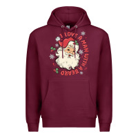 Burgundy i love a man with a beard Premium Hoodie - MaliasSmallBusiness