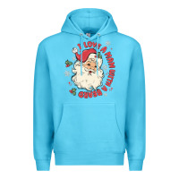 Ocean Blue i love a man with a beard Premium Hoodie - MaliasSmallBusiness