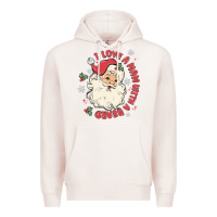 Pale Pink i love a man with a beard Premium Hoodie - MaliasSmallBusiness