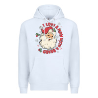 White i love a man with a beard Premium Hoodie - MaliasSmallBusiness