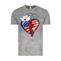 Patriotic Nurse Love Vintage Tee | Teevron