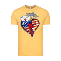 Vintage Mustard patriotic nurse love Vintage Tee - BarkalooDesign