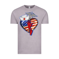 Vintage Zinc patriotic nurse love Vintage Tee - BarkalooDesign