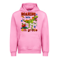 Fuchsia Pink roaring into 4th grade Urban Hoodie - BundleAndBundleShop