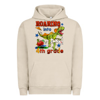Pigment French Oak roaring into 4th grade Urban Hoodie - BundleAndBundleShop