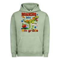 Pigment Oil Green roaring into 4th grade Urban Hoodie - BundleAndBundleShop